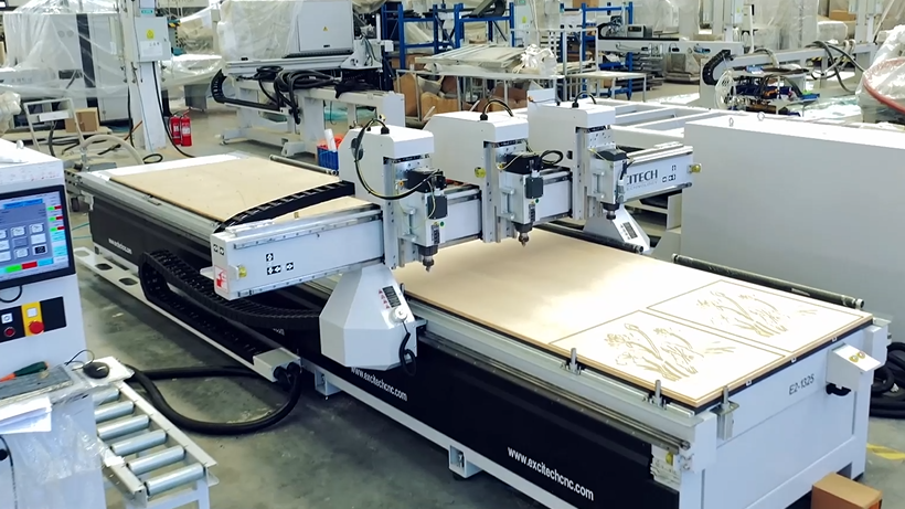Configuração básica da máquina de corte CNC.