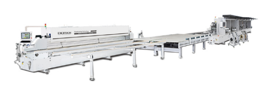 Linha de produção rotativa de colagem de borda para máquina CNC para trabalhar madeira
