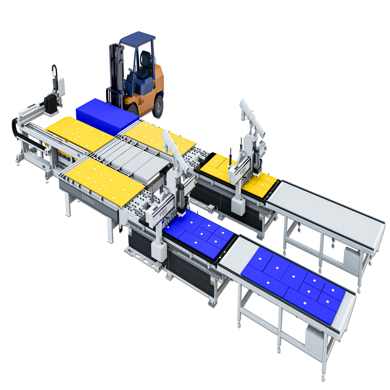 Unidade de aninhamento de fábrica de móveis inteligentes CNC para carpintaria